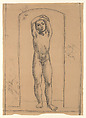 Youth in an Archway, Pablo Picasso  Spanish, Conté crayon on paper
