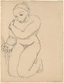 Kneeling Nude, Pablo Picasso Spanish, Fabricated chalk on paper