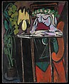 Reading at a Table, Pablo Picasso  Spanish, Oil on canvas