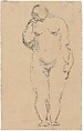 Study for "Composition: The Peasants" (recto); Standing Female Nude (verso), Pablo Picasso (Spanish, Malaga 1881–1973 Mougins, France), Pen and black ink on paper