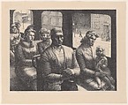 Streetcar Scene, John Wilson  American, Lithograph