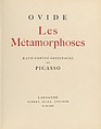 Illustrated book, ¦Metamorphoses¦ by Ovid, with additional suite of 30 etchings with remarques, Pablo Picasso (Spanish, Malaga 1881–1973 Mougins, France), Etchings
