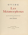 Illustrated book, ¦Metamorphoses¦ by Ovid, with additional suite of 30 etchings with remarques, Pablo Picasso (Spanish, Malaga 1881–1973 Mougins, France), Book (unbound) and 30 etchings with pen and brown ink on paper