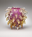 Pink Venetian with Clear and Gold Prunts, Dale Chihuly American, Glass