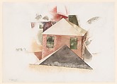 Houses with Red, Charles Demuth  American, Watercolor and graphite on paper