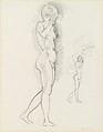 Walking Nude, Henri Matisse French, Graphite on paper mounted on papers