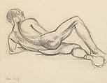 Reclining Male Nude, Henri Matisse French, Graphite on paper mounted on papers
