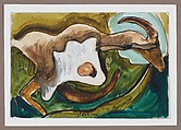 Study for "Goat", Arthur Dove American, Watercolor, gouache, and graphite on paperboard