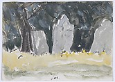 Old Tombstones, Arthur Dove American, Watercolor, gouache, and ink on paper