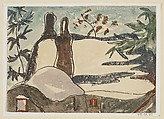 Snowy Rooftops and Trees, Arthur Dove  American, Watercolor and ink on paper
