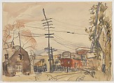 Fall Brook Railroad, Arthur Dove  American, Watercolor and graphite on paper