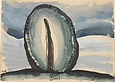 Tree, Arthur Dove American, Watercolor, matte opaque paint and ink on paper
