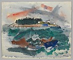 Mark Island and Light from Deer Isle, Maine, John Marin American, Watercolor, charcoal, and graphite on paper