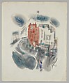The Eastern Boulevard, Weehawken, New Jersey, John Marin (American, Rutherford, New Jersey 1870–1953 Cape Split, Maine), Watercolor, crayon, and graphite on paper