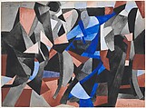 Star Dancer and Her School of Dance, Francis Picabia French, Watercolor and charcoal on paper