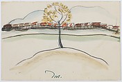 Fall Brook Railroad, Arthur Dove  American, Charcoal and watercolor on paperboard