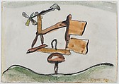 Weather Vane, Arthur Dove American, Watercolor and graphite on paper, mounted on paperboard