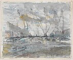 Movement, The Seine, Paris, John Marin (American, Rutherford, New Jersey 1870–1953 Cape Split, Maine), Watercolor on paper (recto and verso)
