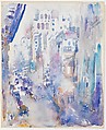 From the Window of "291", Looking Down Fifth Avenue, John Marin  American, Watercolor and graphite on paper