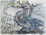 Headland, Cape Split, Maine, John Marin American, Watercolor, fabricated chalk, and graphite on paper