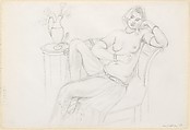 Odalisque in a Moorish Chair, Henri Matisse French, Graphite on paper