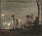 Swans in Central Park, George Bellows  American, Oil on canvas