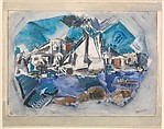Pertaining to Stonington Harbor, Maine, John Marin  American, Watercolor with scraping and charcoal on paper mounted on board