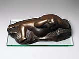 The Mountain, Gaston Lachaise (American (born France) Paris 1882–1935 New York), Bronze, with artist-designed glass plinth