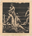 Dempsey through the Ropes, George Bellows  American, Lithographic crayon on paper