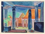 Stage Design for Cleopatra, Robert Delaunay  French, Opaque watercolor and metallic paint over graphite on paper
