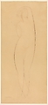 Standing Nude, Elie Nadelman American, born Poland, Brush and ink over graphite on paper