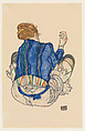 Seated Woman, Back View, Egon Schiele Austrian, Watercolor, opaque watercolor, and graphite on paper