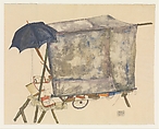 Street Cart, Egon Schiele Austrian, Watercolor, opaque watercolor, and graphite on paper