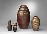 Vase, Jean Dunand (French (born Switzerland), Lancy 1877–1942 Paris), Lacquered metal (probably steel), eggshell