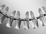 "Perruches" (Parakeets) Necklace, René-Jules Lalique (French, Aÿ 1860–1945 Paris), Glass, silver, French