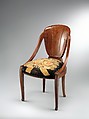 “David-Weill” Chair (model no. 45), with “Tulipes et Œillets” (Tulips and Carnations, possibly pattern no. 2513) Upholstery, Louis Süe (French, Bordeaux 1875–1968 Paris), Palisander, oak, wool