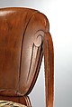 “David-Weill” Chair (model no. 45), with “Tulipes et Œillets” (Tulips and Carnations, possibly pattern no. 2513) Upholstery, Louis Süe (French, Bordeaux 1875–1968 Paris), Mahogany, oak, wool