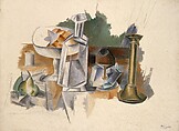 Carafe and Candlestick, Pablo Picasso Spanish, Oil on canvas
