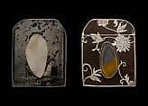 Brooch, Bettina Speckner German, Ferrotype, silver, agate