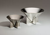 Bowl, Ilonka Karasz American, Electroplated nickel silver