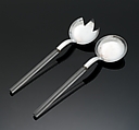 Salad spoon, Russel Wright (American, Lebanon, Ohio 1904–1976 New York), Chrome-plated metal and glass