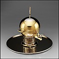 Prototype tray, Eliel Saarinen (American (born Finland), Rantasalmi 1873–1950 Bloomfield Hills, Michigan), Electro-plated nickel silver, brass and Bakelite