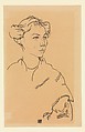 Lilly Steiner, Egon Schiele Austrian, Black crayon on paper