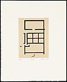 Home is a Foreign Place, Zarina (American, born Aligarh, India 1937–2020 London), Portfolio of 36 woodcut, printed chine collé with pen and black ink on paper