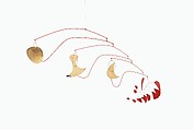 Red Gongs, Alexander Calder (American, Philadelphia, Pennsylvania 1898–1976 New York), Painted aluminum, brass, steel rod, and wire