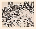 Untitled (California oil field), Hans Hofmann  American, born Germany, Ink on paper
