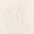 Stepping Out and The Conversation (Studies), Roy Lichtenstein (American, New York 1923–1997 New York), Graphite and colored pencil on paper