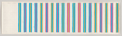 Untitled [Sequence Study Towards 'Elysium'], Bridget Riley  British, Opaque watercolor and graphite on graph paper