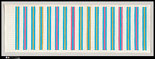Untitled [Sequence Study Towards 'Elysium'], Bridget Riley  British, Opaque watercolor and graphite on graph paper