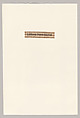 Letters from Home, Zarina (American, born Aligarh, India 1937–2020 London), Portfolio of woodcut chine collé and metalcut chine collé on paper